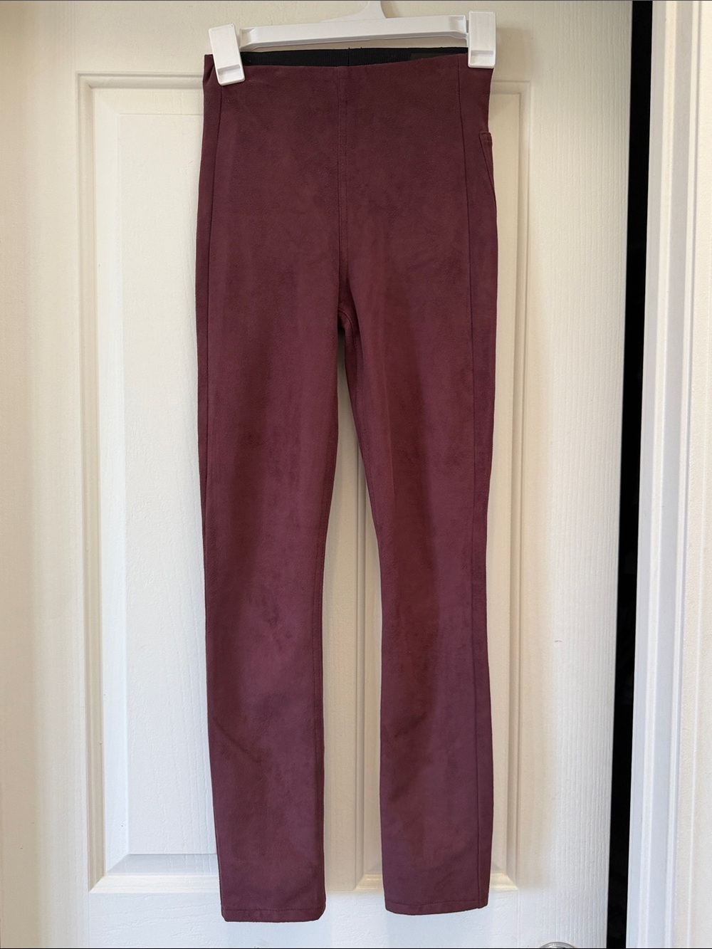 rag & bone Plum High-Rise Faux Suede Leggings